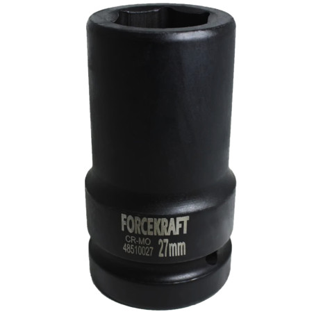 FORCEKRAFT Nasadka udarowa GŁĘBOKA Cr-Mo 1" 27mm 6-kątna
