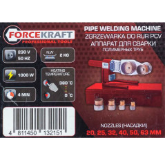 FORCEKRAFT Zgrzewarka do RUR PCV 1000W 6 NASADEK w ZESTAWIE + walizka