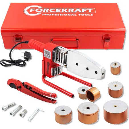 FORCEKRAFT Zgrzewarka do RUR PCV 1000W 6 NASADEK w ZESTAWIE + walizka