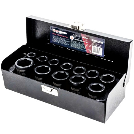 FORCEKRAFT Zestaw NASADEK udarowych 1/2" 13 ELEMENTÓW 6-kątnych (10-24mm)