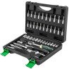 Zestaw kluczy nasadowych nasadek 1/4" PZ PH TORX 46 el. Rockforce