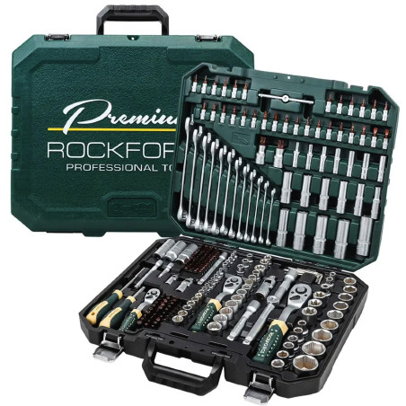 ROCKFORCE Zestaw narzędzi Premium Xi-on 216 elementów 3/8" 1/2" 4-32 mm