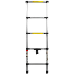 FORCEKRAFT Drabina ALUMINIOWA teleskopowa 1x4 STOPNIE 1.4m 150KG 1-SEKCYJNA