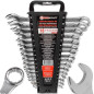OUTLET FORCEKRAFT Zestaw kluczy PŁASKO-OCZKOWYCH 6-24 mm 16 ELEMENTÓW OUTLET FORCEKRAFT Zestaw kluczy PŁASKO-OCZKOWYCH 6-24 mm 16 ELEMENTÓW