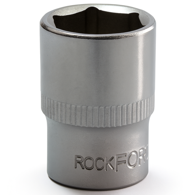 ROCKFORCE Nasadka 6-kątna 1/4" 10mm Cr-V ROCKFORCE Nasadka 6-kątna 1/4" 10mm Cr-V