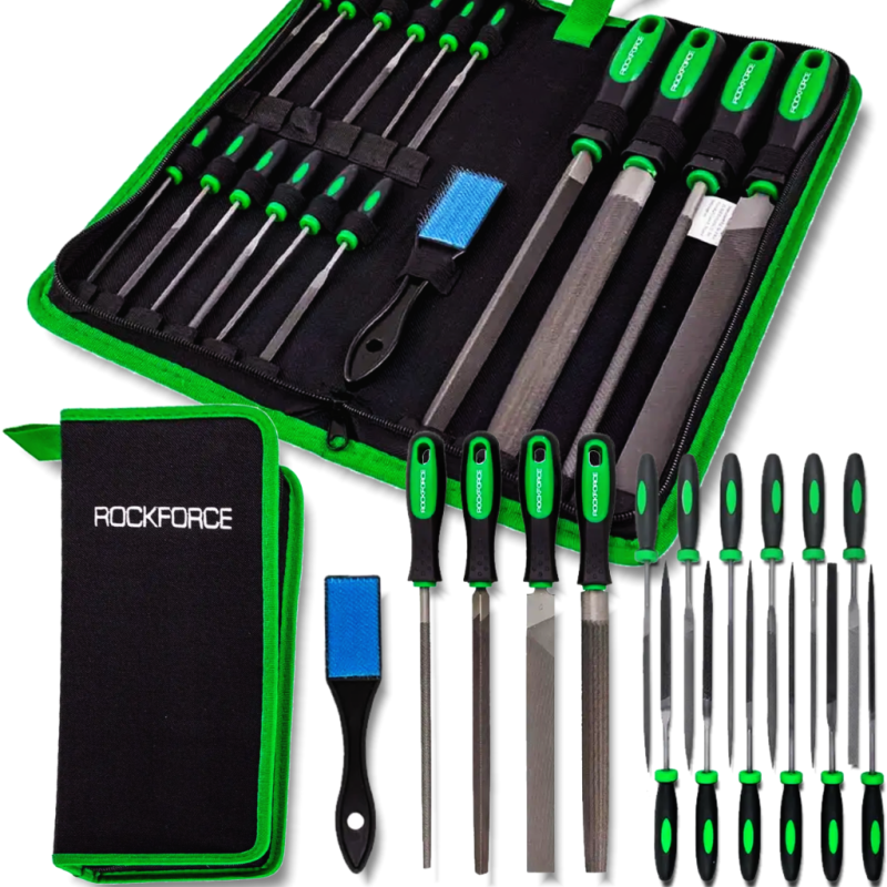 ROCKFORCE Zestaw PILNIKÓW, IGLAKÓW do METALU i drewna 17 ELEMENTÓW + ETUI ROCKFORCE Zestaw PILNIKÓW, IGLAKÓW do METALU i drewna 17 ELEMENTÓW + ETUI