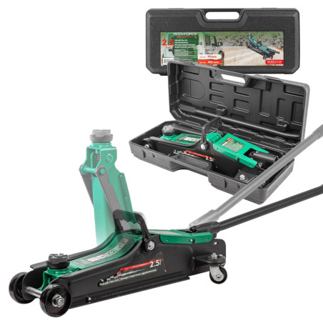 OUTLET ROCKFORCE Podnośnik hydrauliczny 2,5t żaba guma walizka