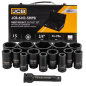 OUTLET JCB Zestaw nasadek UDAROWYCH głębokich 3/4" 14 ELEMENTÓW 6-kątnych OUTLET JCB Zestaw nasadek UDAROWYCH głębokich 3/4" 14 ELEMENTÓW 6-kątnych