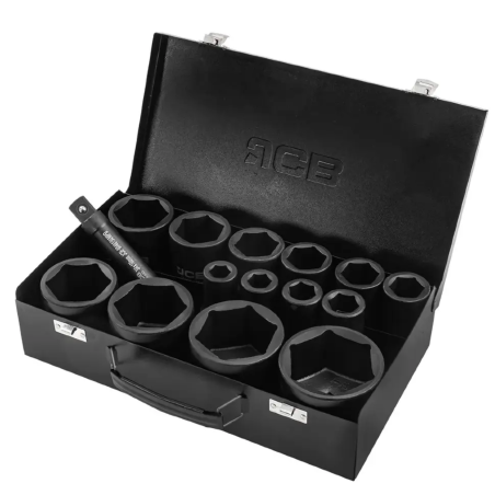 OUTLET JCB Zestaw nasadek UDAROWYCH głębokich 3/4" 14 ELEMENTÓW 6-kątnych