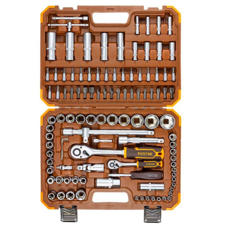 FORSTIME Zestaw narzędzi DUŻY 108 ELEMENTÓW 1/4" 1/2" 6-kątnych 4-32mm
