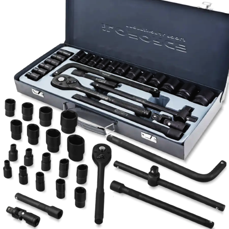 ILOFORCE Zestaw narzędzi 1/2" 6-kątnych 8-32mm 24 ELEMENTY + WALIZKA