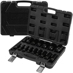 ILOFORCE Zestaw NASADEK UDAROWYCH głębokich 1/2" 16 ELEMENTÓW + WALIZKA