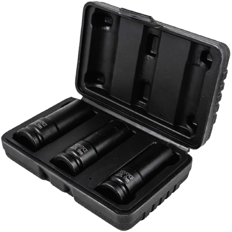 ROCKFORCE Zestaw NASADEK udarowych CIENKOŚCIENYCH 1/2" 6-kątnych 3 ELEMENTY