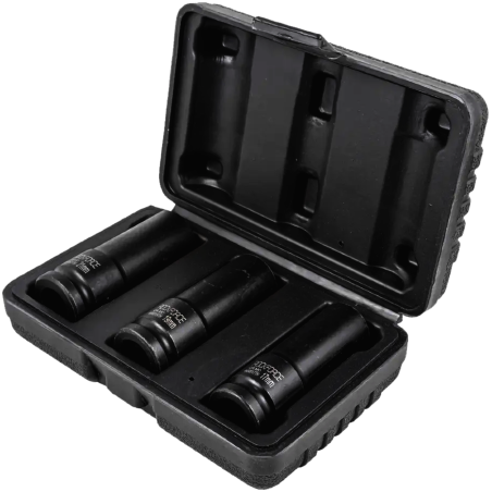 ROCKFORCE Zestaw NASADEK udarowych CIENKOŚCIENYCH 1/2" 6-kątnych 3 ELEMENTY