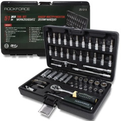 ROCKFORCE Zestaw NARZĘDZI 6-kątnych 51 elementów 1/4" 4-14 mm