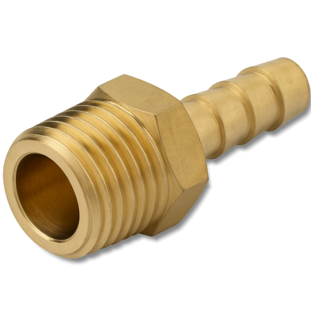 PARTNER Króciec PNEUMATYCZNY mosiężny GWINT zewnętrzny 1/4" jodełka 6mm
