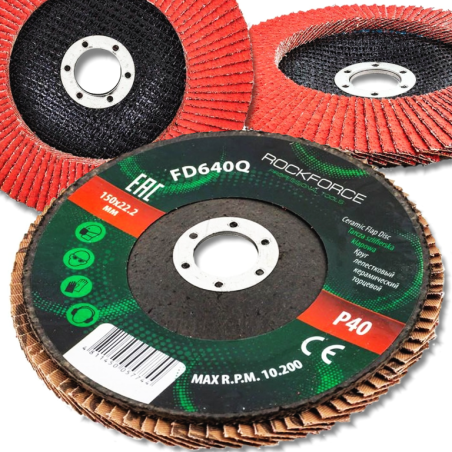 ROCKFORCE Tarcza SZLIFIERSKA do SZLIFOWANIA listkowa LAMELKOWA 150x22.2 P40