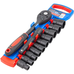FORSAGE Zestaw NASADEK 1/2" 12 ELEMENTÓW z GRZECHOTKĄ i PRZEDŁUŻKĄ 10-24mm