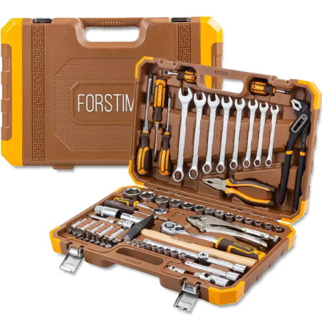 FORSTIME Zestaw narzędzi DUŻY 78 ELEMENTÓW 1/4" 1/2" 6-kątnych 4-32mm