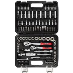 BAUMAUTO Zestaw narzędzi DUŻY 108 ELEMENTÓW 1/4" 3/8" 6-kątnych 4-22mm