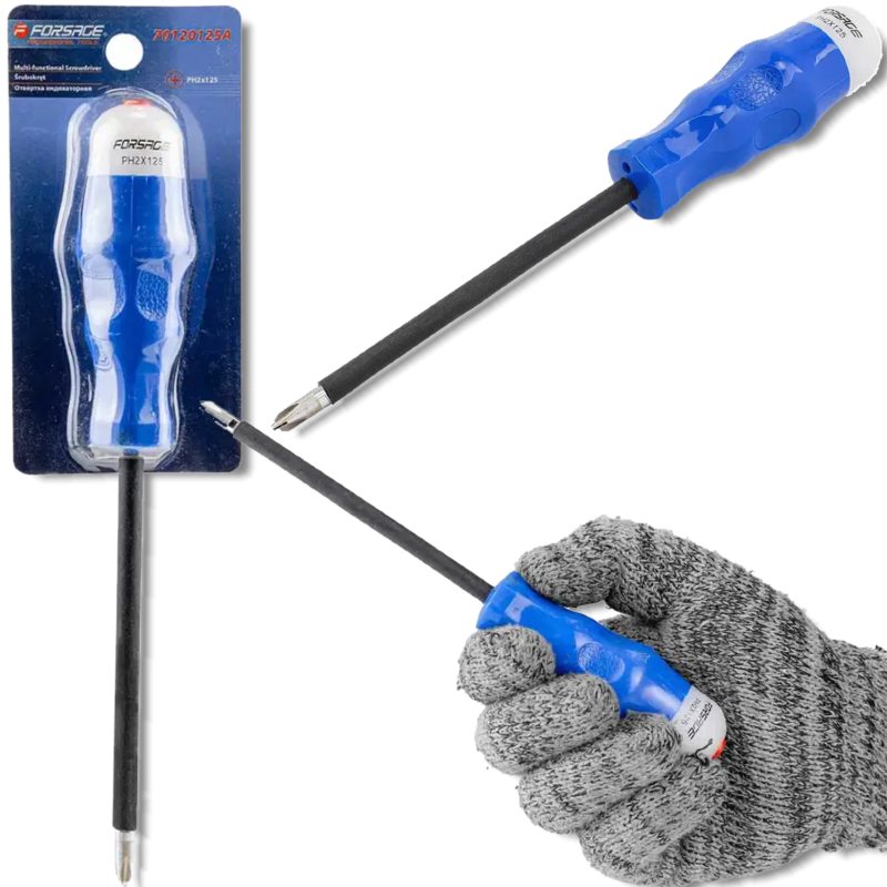 FORSAGE Wkrętak z podświetleniem LED i MAGNETYCZNĄ końcówką - PH2x125 FORSAGE Wkrętak z podświetleniem LED i MAGNETYCZNĄ końcówką - PH2x125
