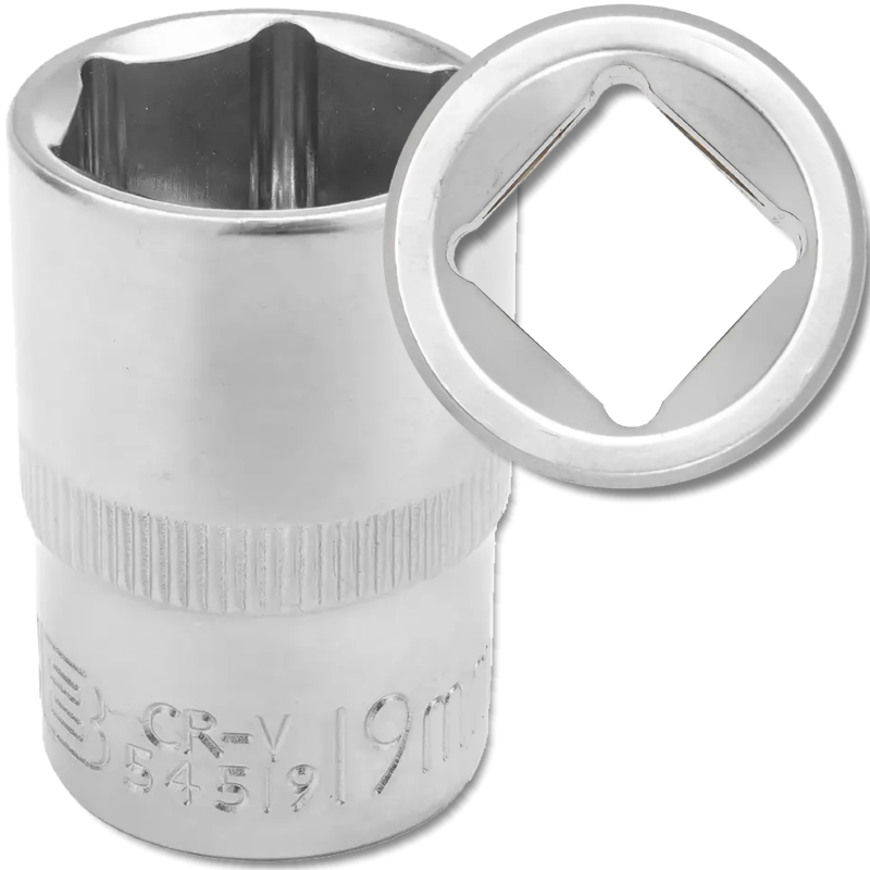 JCB Nasadka 1/2" 19mm 6-kątna Cr-V JCB Nasadka 1/2" 19mm 6-kątna Cr-V