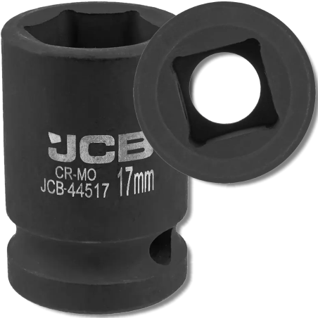 JCB Nasadka udarowa 1/2" 17mm 6-kątna Cr-Mo KLUCZ nasadowy