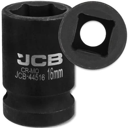 JCB Nasadka udarowa 1/2" 16mm 6-kątna Cr-Mo KLUCZ nasadowy