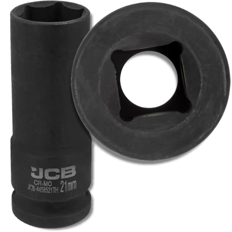 JCB NASADKA udarowa GŁĘBOKA cienkościenna 1/2" Cr-Mo 6-kątnych 21mm