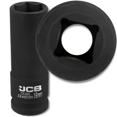 JCB NASADKA udarowa GŁĘBOKA cienkościenna 1/2" Cr-Mo 6-kątnych 19mm
