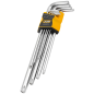 JCB Zestaw KLUCZY IMBUS / TROX długich 9 ELEMENTÓW 1.5-T55 typu L Cr-V
