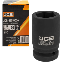 JCB Nasadka UDAROWA głęboka 1" 36mm 6-kątna Cr-Mo KLUCZ nasadowy