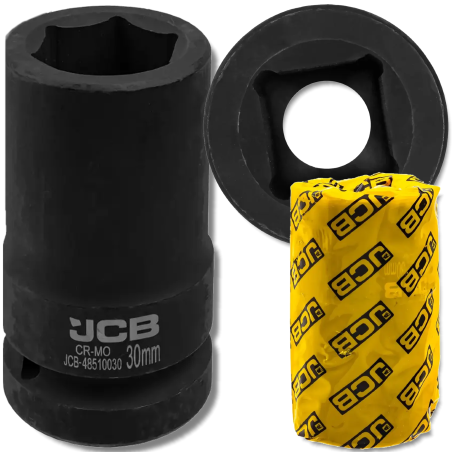 JCB Nasadka UDAROWA głęboka 1" 30mm 6-kątna Cr-Mo KLUCZ nasadowy