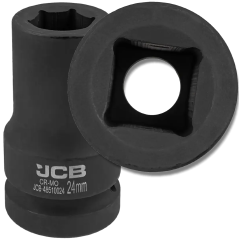 JCB Nasadka UDAROWA głęboka 1" 24mm 6-kątna Cr-Mo KLUCZ nasadowy