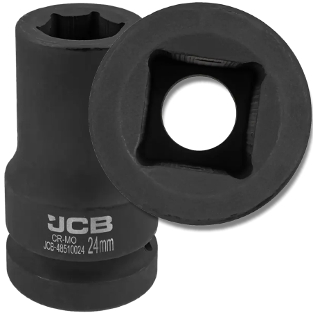 JCB Nasadka UDAROWA głęboka 1" 24mm 6-kątna Cr-Mo KLUCZ nasadowy