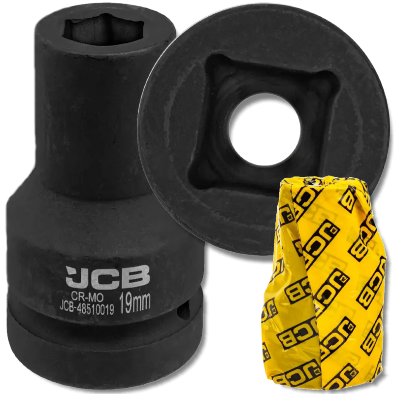 JCB Nasadka UDAROWA głęboka 1" 19mm 6-kątna Cr-Mo KLUCZ nasadowy
