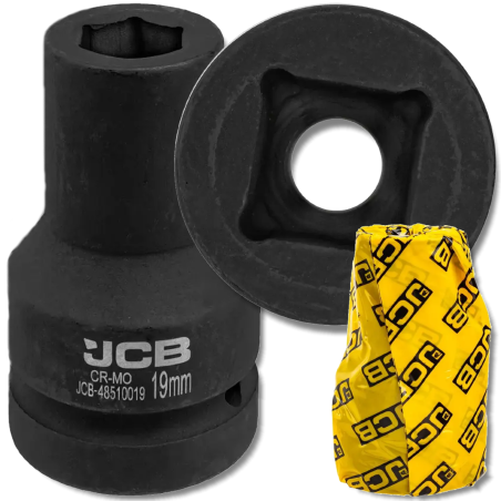 JCB Nasadka UDAROWA głęboka 1" 19mm 6-kątna Cr-Mo KLUCZ nasadowy