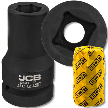 JCB Nasadka UDAROWA głęboka 1" 22mm 6-kątna Cr-Mo KLUCZ nasadowy