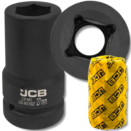 JCB Nasadka UDAROWA głęboka 1" 27mm 6-kątna Cr-Mo KLUCZ nasadowy