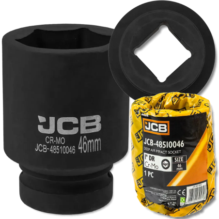 JCB Nasadka UDAROWA głęboka 1" 46mm 6-kątna Cr-Mo KLUCZ nasadowy