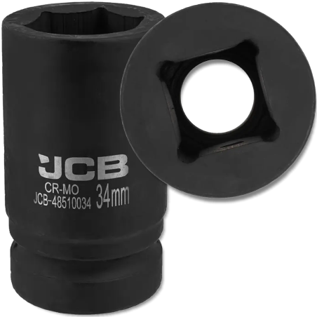 JCB Nasadka UDAROWA głęboka 1" 34mm 6-kątna Cr-Mo KLUCZ nasadowy