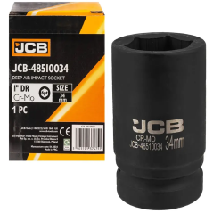 JCB Nasadka UDAROWA głęboka 1" 34mm 6-kątna Cr-Mo KLUCZ nasadowy