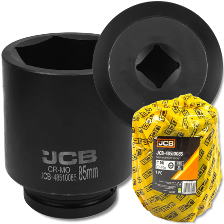 JCB Nasadka UDAROWA głęboka 1" 85mm 6-kątna Cr-Mo KLUCZ nasadowy