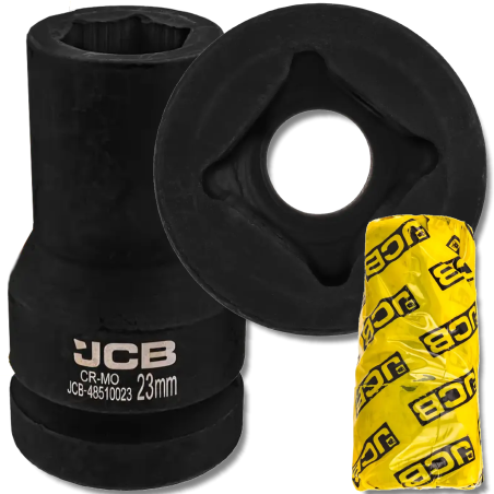 JCB Nasadka UDAROWA głęboka 1" 23mm 6-kątna Cr-Mo KLUCZ nasadowy