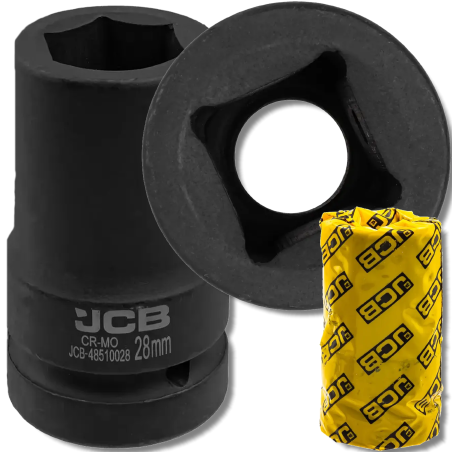 JCB Nasadka UDAROWA głęboka 1" 28mm 6-kątna Cr-Mo KLUCZ nasadowy