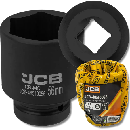 JCB Nasadka UDAROWA głęboka 1" 56mm 6-kątna Cr-Mo KLUCZ nasadowy
