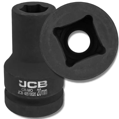 JCB Nasadka UDAROWA głęboka 1" 20mm 6-kątna Cr-Mo KLUCZ nasadowy