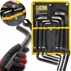 JCB Zestaw KLUCZY IMBUS 6 ELEMENTÓW na PŁACHCIE 12-24mm typu L Cr-V HEX