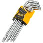JCB Zestaw KLUCZY TORX długich z OTWOREM 9 ELEMENTÓW T10H-T50H typu L Cr-V JCB Zestaw KLUCZY TORX długich z OTWOREM 9 ELEMENTÓW T10H-T50H typu L Cr-V