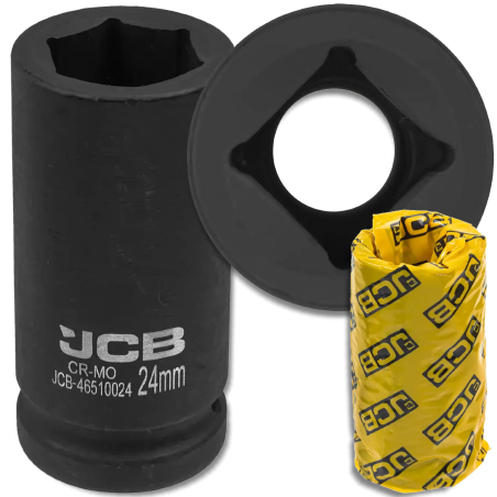 JCB NASADKA udarowa GŁĘBOKA 3/4" Cr-Mo 6-kątna 24mm KLUCZ nasadowy